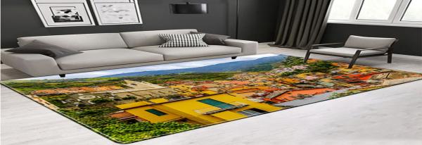 Customized size office carpet living room area rug landscape pattern Factory