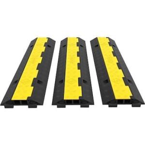 Quality Bolt Down Heavy Duty Rubber Speed Humps Road Traffic Safety With Channel wholesale