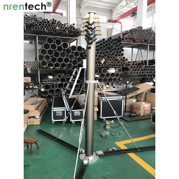 6m locking pneumatic telescopic mast 70kg payloads-mobile telecom mast tower