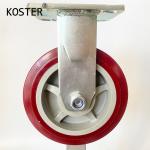 4inch 5inch 6inch 8inch Heavy Duty Red Wheel Roller Bearing Polyurethane PU