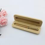 Fashion Bamboo Business Stationery Set Portable Gift Roller Pen Set With Case