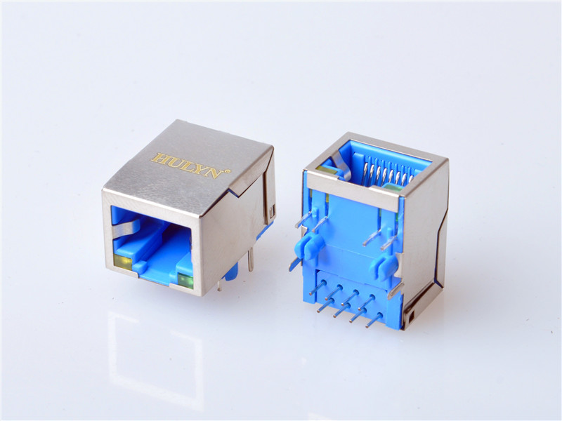 HULYN RJ45 Shielded RJ45 Modular Jack Connector,with LEDs, 1x1 Ports,RJ45 connector