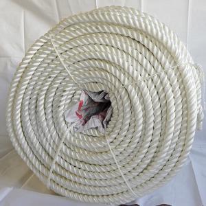 Quality White 3 Strand Nylon Rope Twisted Rope Cord Boat Rope 1 Inch Diameter wholesale