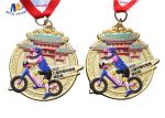 65mm 4MM Children Banlance Bike Medals With Ribbon