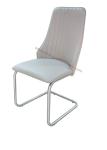 Polyurethane PU Upholstered Stainless Dining Chair Livingroom Chair Leisure