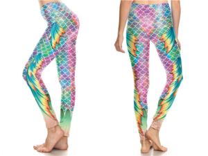 Quality Durable Halloween Mermaid Leggings Scratch Resistant Moisture Absorption Fabric wholesale