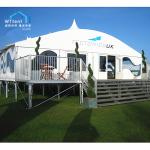 Big Arched Arcum Tent Without Pole Inside Trade Show 1000 People
