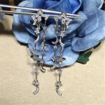 Luxury Jewelry diamonds of comet earring 18kt gold with yellow gold or white
