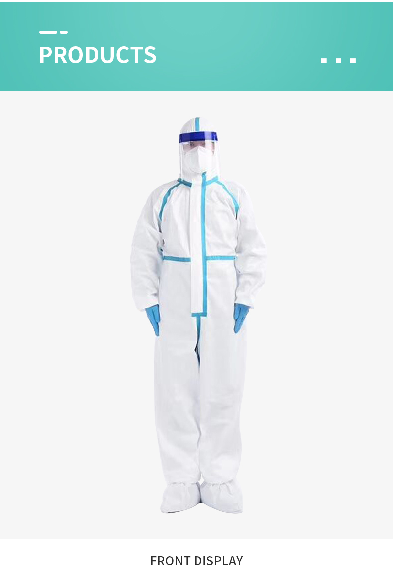White Disposable Surgeon Gown , Anti Virus Waterproof Disposable Coveralls