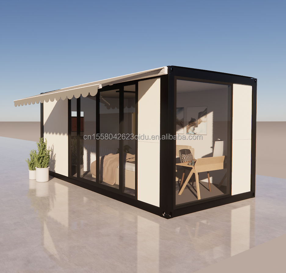 Hotel Accommodation 20ft Prefabricated Detachable House with Galvanized Steel Bending 180g and Customizable Design