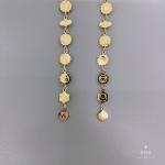 Magic Symbol Long Necklace And Earring Set 14k Gold Over Stainless Steel Jewelry