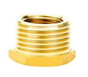 Quality B124 Hex Bushing 1/2&quot; Female NPT × 3/4&quot; Male NPT Brass Tube Fitting wholesale