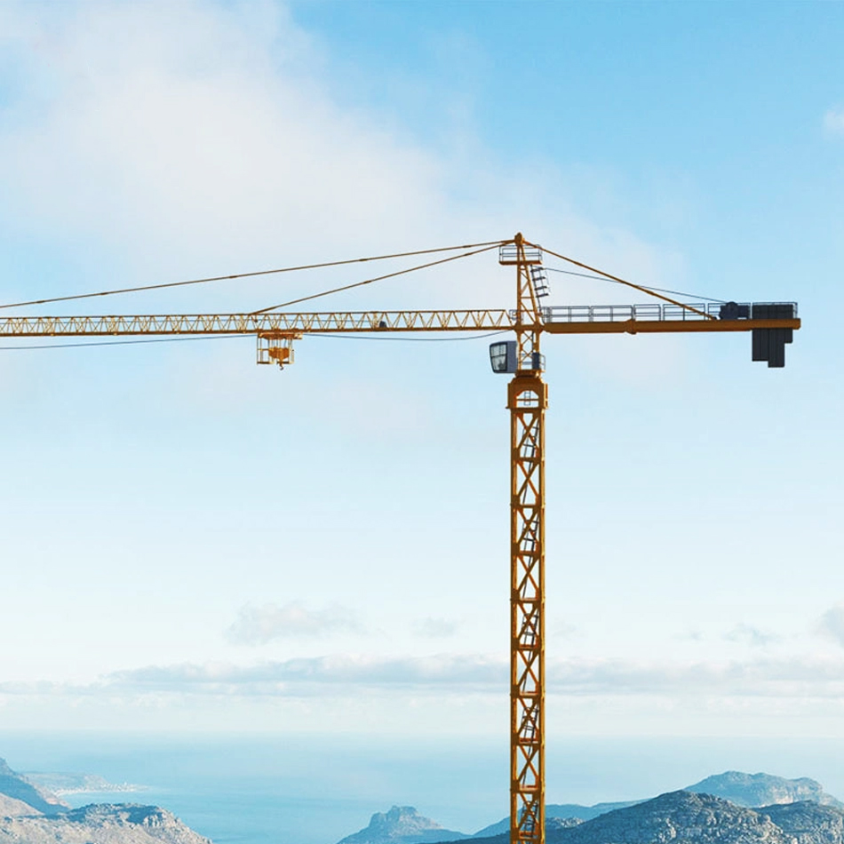 Energy Mining Syt80 T6012-6 6 Ton 8 Ton Flat-Top Tower Crane With Long Working Radius