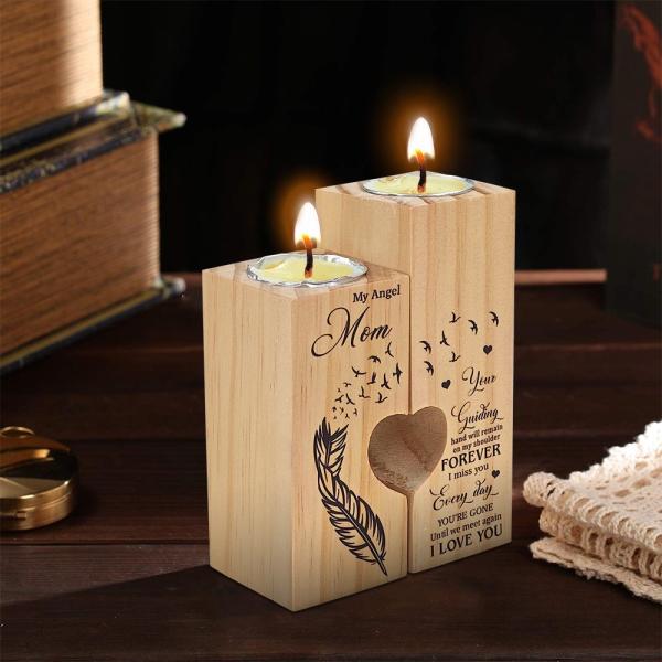 Eco Friendly Wooden Sublimation Candle Holder Ambient Decoration MDF Sublimation