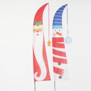 Quality Christmas Garden Flag Sant Claus and Snowman wholesale