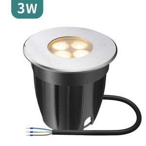 Quality DC24V IP68 Monochrome LED Ground Lights Warm White 3W 300LM wholesale
