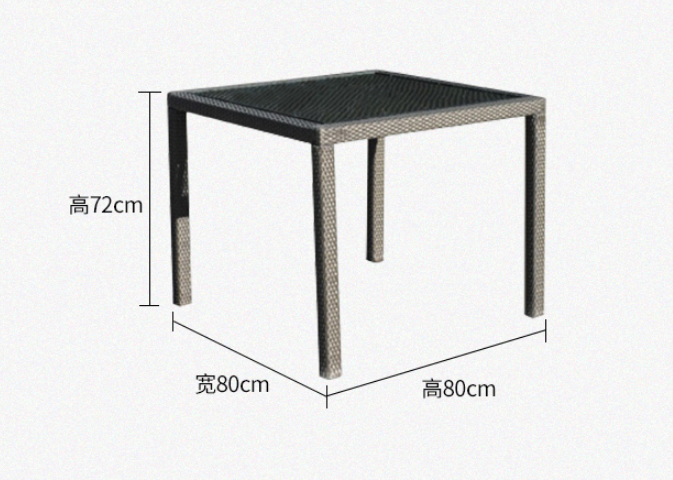 Modern luxury PE rattan dinning table chair waterproof outside patio dinning table chair furniture