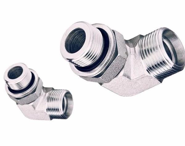 Carbon Steel Hydraulic Elbow Adapter 90 Degree Quick Connector for Pipe Lines