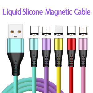Quality Magnetic Fast Charging Cord USB Cable For Phone Liquid Silicone wholesale
