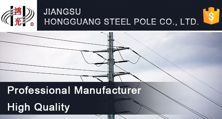 Hot Dip Galvanized Power Transmission Poles Durable For Transmission Line