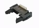 2.54mm Right Angle Pin Header 14 Pin Shrouded Connector Trough Hole 500V