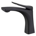 Brass Modern Single Hole Single Handle Basin Mixer in Chrome Matte Black Gold