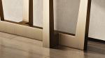 Sleek Marble & Stainless Steel Console Tables - Modern Entryway Style