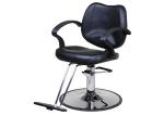 WT-3230 Black Professional Hair Styling Chair Round Chrome Base Rubber armrest