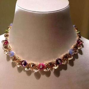 Quality brand jewelry diamonds necklace 18kt gold wholesale