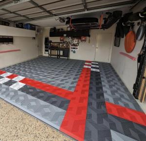 Quality Garage Tiles Interlocking 18mm Slip Resistant Vented Garage Floor Tiles wholesale