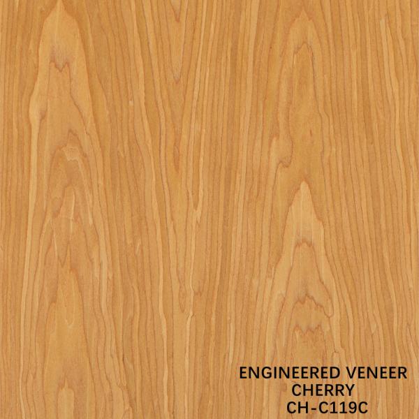 Ev Wood Veneer Of Fancy Crown Grain American Cherry 2850mm Length For Interior