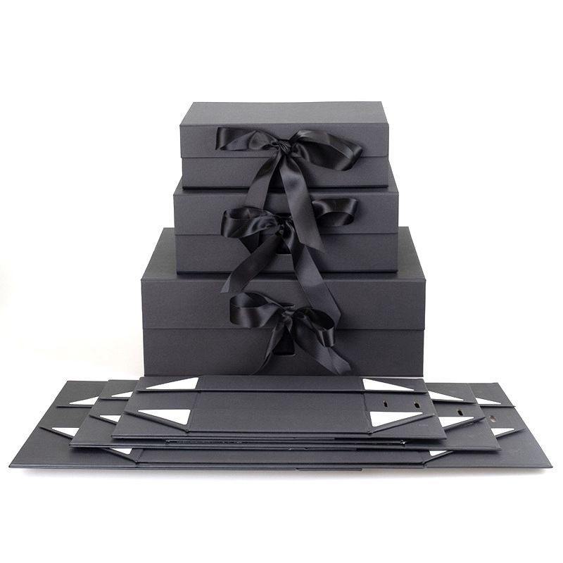 Custom Logo Printing Cardboard Wig Hair Packaging Magnetic Box, China Manufacturer Wholesale Paper Gift Box with Ribbon