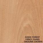 Faced Natural Okoume Wood Veneer Crown Grain Fancy Panel E1/E0 Grade Plywood