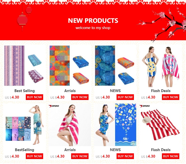 Bath Sublimated Beach Towels Shrink Resistant Portable Overlock Durable