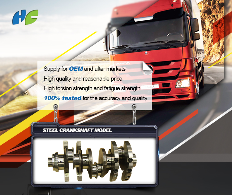 Genuine Machinery Engine Parts manufacturing forged crankshaft 6D125
