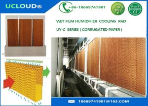 Quality Kraft Paper Fibre Evaporative Air Conditioner Pads For Conservatory / Poultry Farm wholesale
