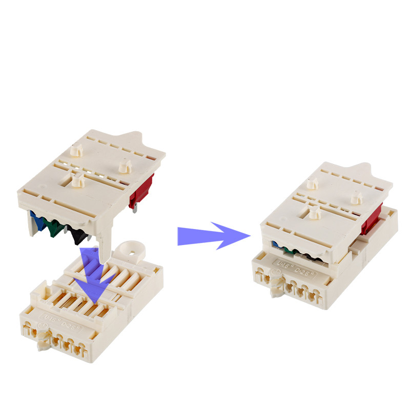 Plastic Clip Type White Led Light Connectors 20mm Width LBK-07 400V