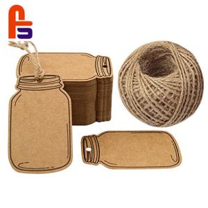 Quality Personality Bottle Shape Recyclable Personalized Brown Paper Screen Printing Cardboard Gift Tags wholesale