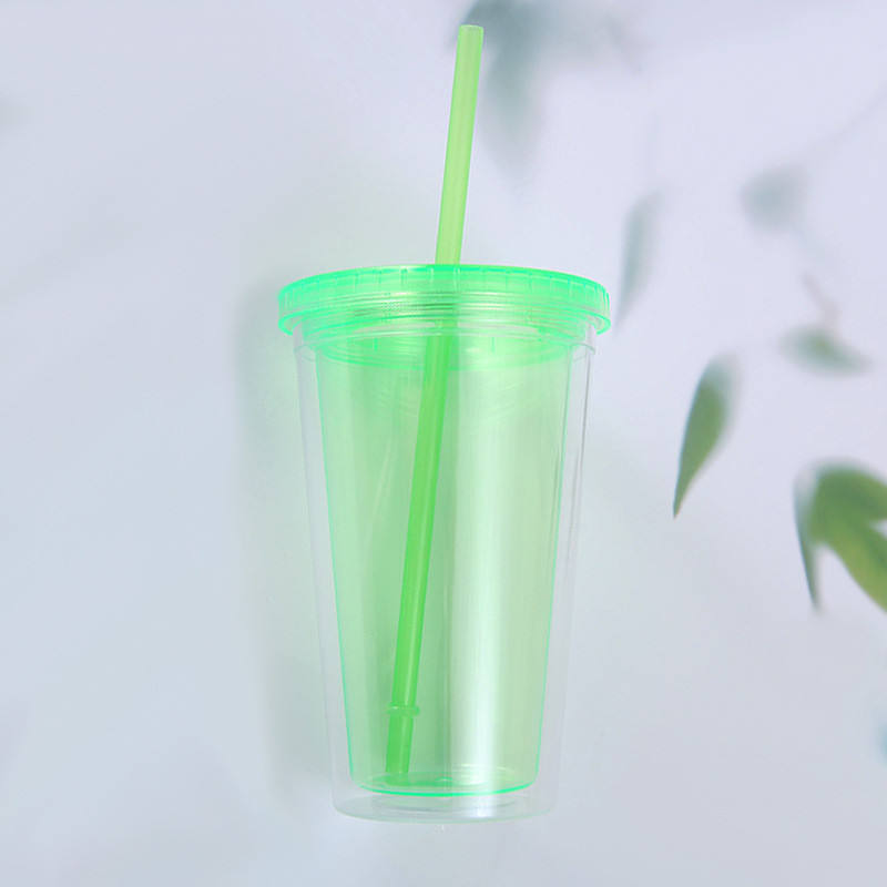Double Wall Reusable Plastic Acrylic Water Bottle Clear For Parties Birthdays