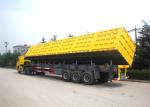 Hydraulic Rear Side Dump 3 Axles Q235 Steel Truck Dump Trailer