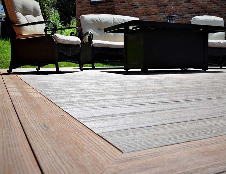 Waterproof Eco-friendly PVC Co-extrusion Wood Plastic Composite Decking Flooring