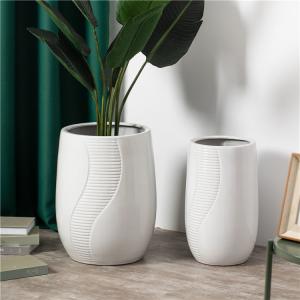 Quality Garden Pot Supplies Home Indoor Outdoor Decorative Plant Pot Big White Ceramic Planter Flower Pots wholesale