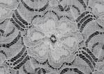 White Elastic Lace Nylon Spandex Fabric Beautiful Elegant CY-LW0783Y