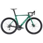 Black Green Carbon Fiber Racing Bike , 8.5kg Shimano Ultegra Bike 22 Speed