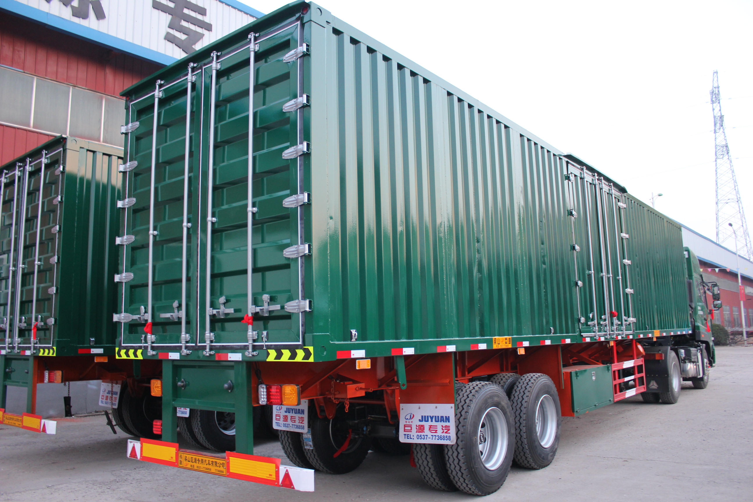 53ft Enclosed Box Cargo Dry Wing Van Truck Semi Trailer with 30-100T Max Payload