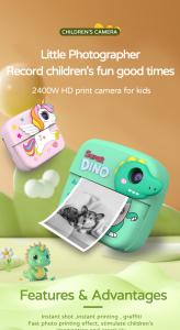 Quality 2400w 1080P HD Childrens Instant Print Camera Phone Touch Screen wholesale