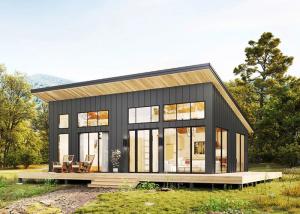 Quality NS/AS Prefab Beach House Wooden Bungalow Prefab Living Complet With 3 Bedroom wholesale