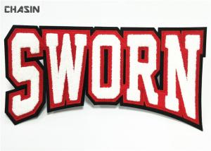 Quality Large Chenille Letter Patches Double Felt Background Personalized Embroidered Badges wholesale