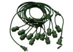 IP65 48ft 15 Bulbs RGB Outdoor Light String Set S14 LED Vintage Patio Light