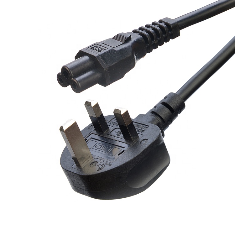 Network SDK UK BS Standard C5 C19 Connector 3 Pin Line Lead Strip Wire Power Cord 3 Prong Ac Cord Supply IEC Cable Black